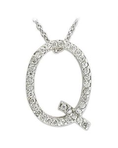 JCE616 Rhodium Brass Pendant with AAA Grade CZ  in Clear-PCS