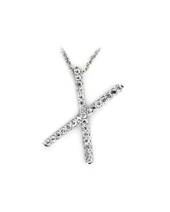 JCE622 Rhodium Brass Pendant with AAA Grade CZ  in Clear-PCS