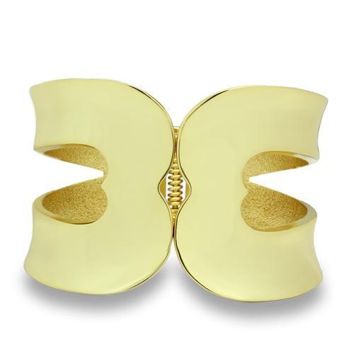 JCE2122 Flash Gold White Metal Bangle with No Stone