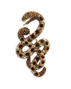 JCE2423 Gold White Metal Brooches with Top Grade Crystal  in Multi Color