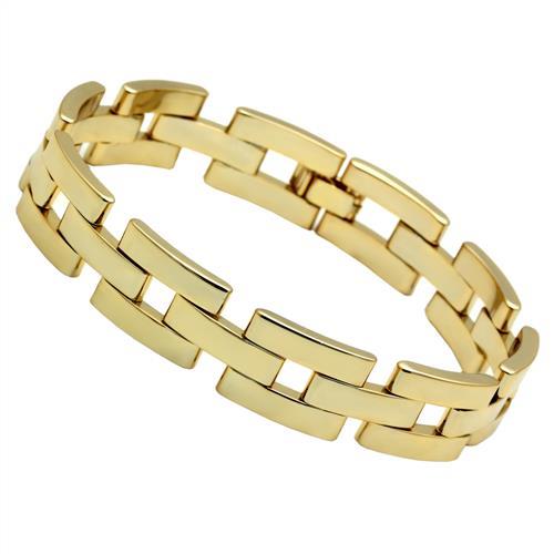 JCE2426 Gold Brass Bracelet with No Stone