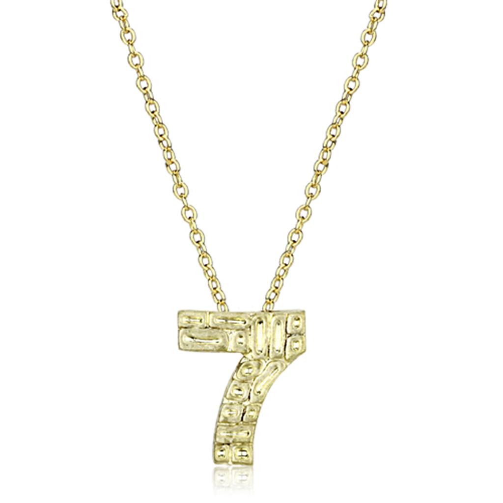JCE3464 Flash Gold Brass Chain Pendant with Top Grade Crystal  in Clear