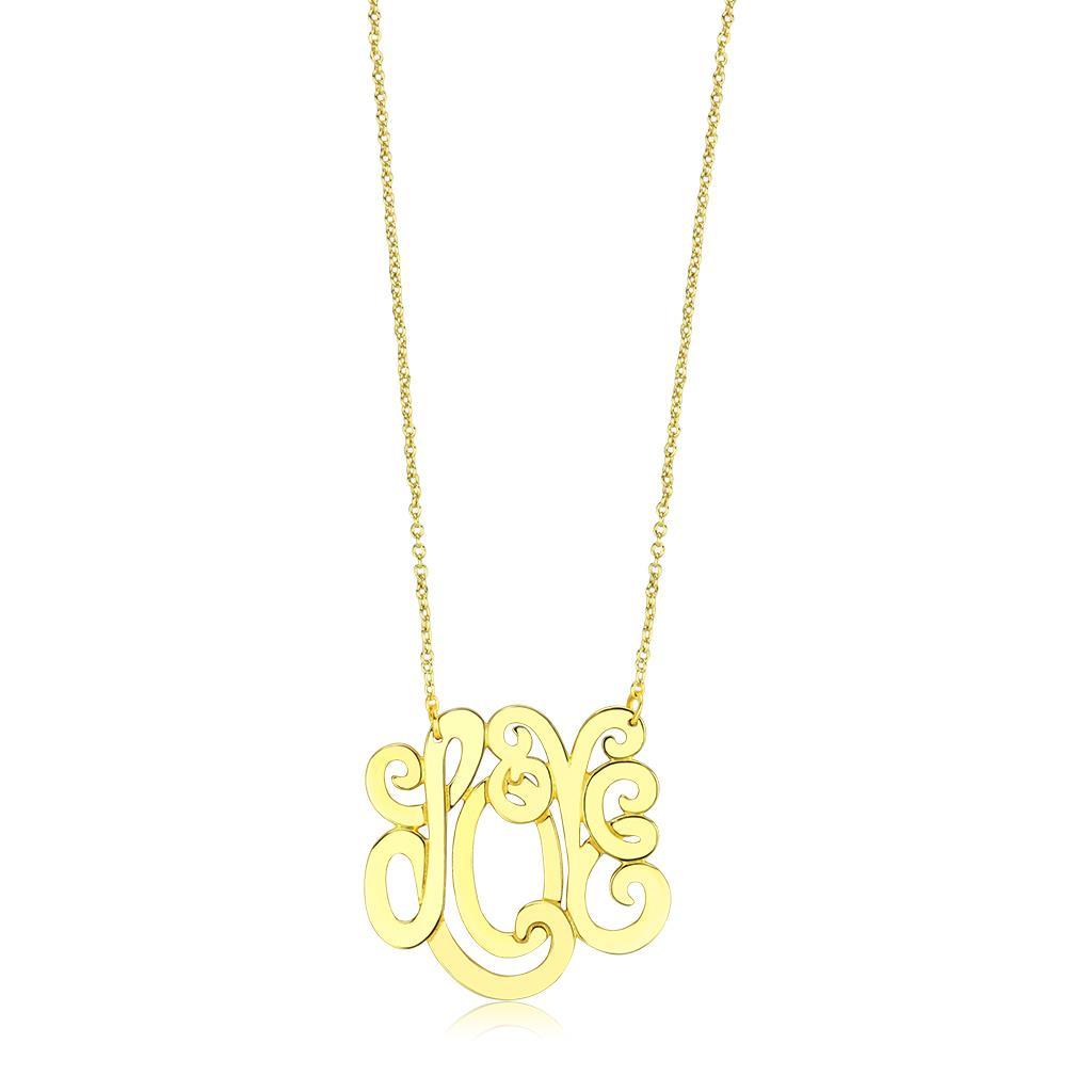 JCE4690 Rhodium Brass Necklace with No Stone