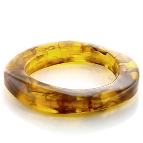 JCE753 Plastic Bangle with Synthetic Synthetic Stone in Amber
