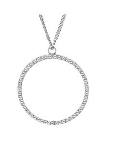 JCEAS1357 Rhodium Brass Pendant with AAA Grade CZ  in Clear