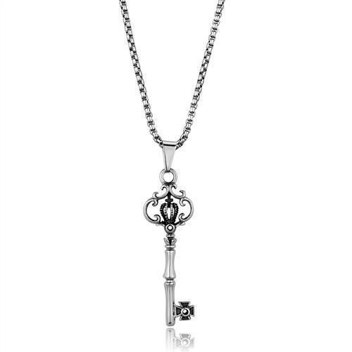 JCE1988 High polished (no plating) Stainless Steel Necklace with No Stone