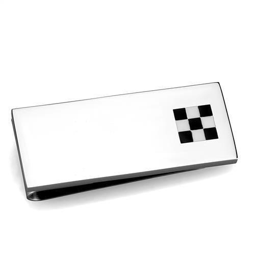 JCE2084 High polished (no plating) Stainless Steel Money clip with No Stone