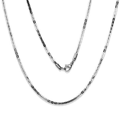 JCE2440 High polished (no plating) Stainless Steel Chain with No Stone
