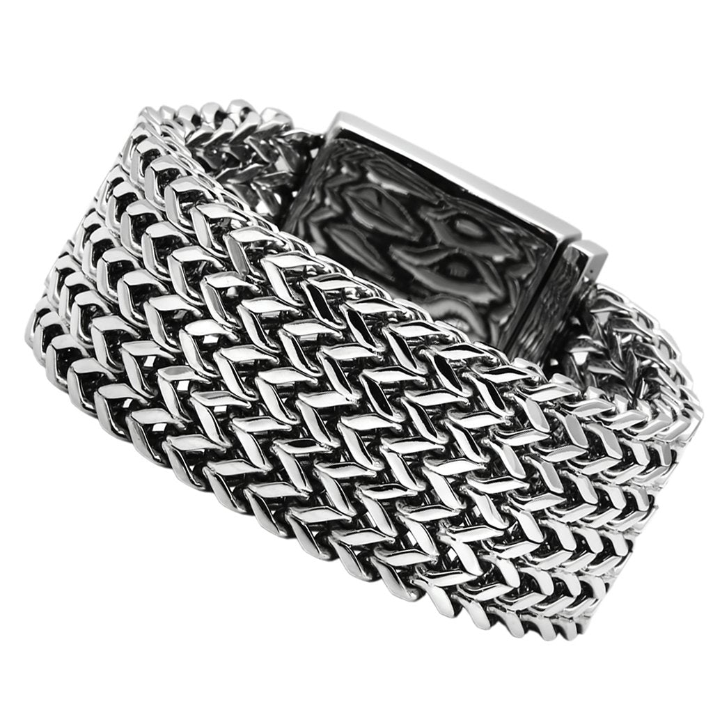 JCE451 High polished (no plating) Stainless Steel Bracelet with No Stone
