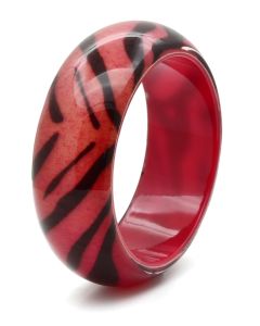 JCE036 Resin Bangle with Synthetic Synthetic Stone in Animal pattern