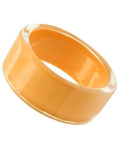 JCE043 Resin Bangle with Synthetic Synthetic Stone in Orange